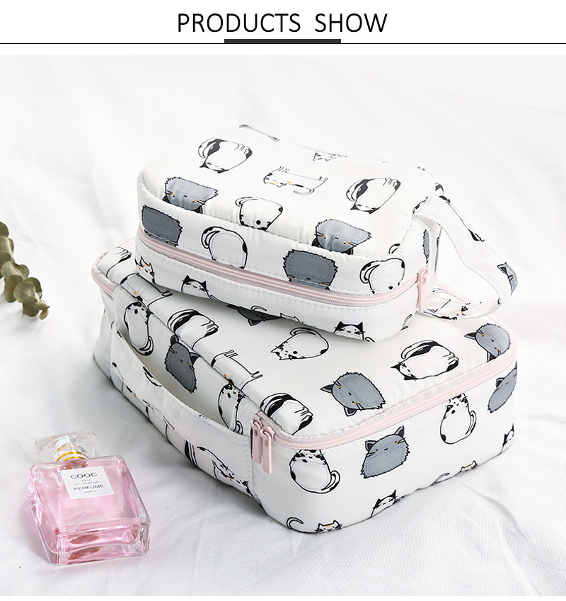 Women'S Portable Length 24cm Polyester Makeup Bag