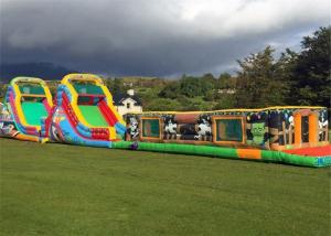 Wholesale Funny Outdoor Inflatable Obstacle Course Cartoon Multicolor Long Service Life from china suppliers