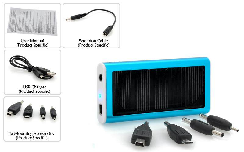 3000mAh portable solar power bank for mobile phone