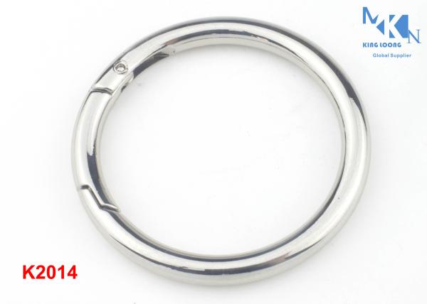 Spring O Ring Buckle Nickle Color For Clothes & Bags & Handbags 39mm Inner