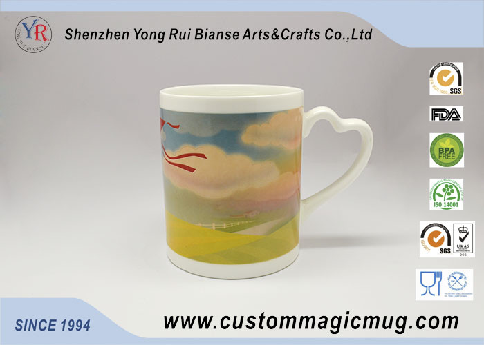 300ml Custom Design Heat Activated Mug Amazing With Heart Handle