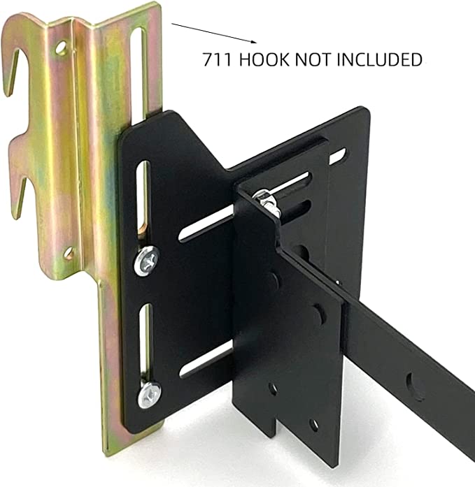 2PCS Heavy Duty Bed Rail Hardware Adapter for Headboard Attachment on Adjustable Beds