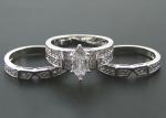 10K 14K Gold Engagement Wedding Ring , 0.68ct 56pcs Natural Diamond ring ODM