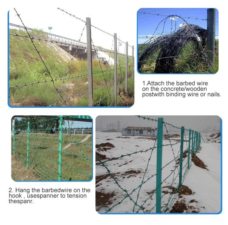 Single Strand Hot Dipped Galvanized Barbed Wire Barbed Iron Wire