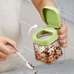 ‎10.9 Ounces Salt Sugar Pepper Spice Storage Containers Glass Seasoning Jar Set