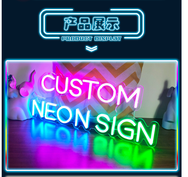 Personalized electronic wall decoration indoor outdoor happy birthday wedding letter light bar acrylic custom led neon sign