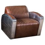 Leather rivet aluminum creative luxury aviator sofa industrial aircraft aluminum