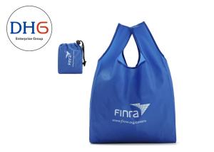 Wholesale Utility Blue Polyester Tote Bags Silk Screen Printed 28*40cm Dust Proof Hot Stamping from china suppliers