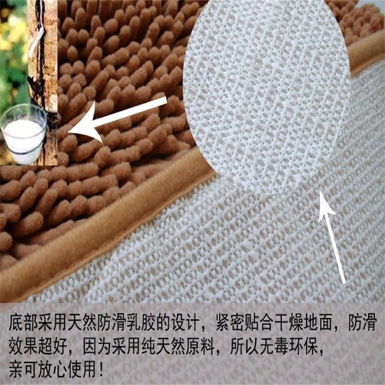 Solid color polyester chenille living room rug mat