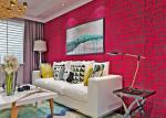 Red Color English Words House Decoration Modern Removable Wallpaper