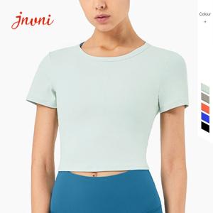 Wholesale Women Workout Activewear T Shirts Athletic T Shirts Nylon Tops SGS from china suppliers