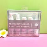 Convenient Carry 8 Pieces 50ml Travel Bottles Set with Plastic Body Material
