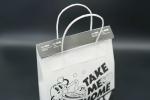 Wholesale Catering Milk Tea Cake Packaging Kraft Paper Portable Takeaway Bag