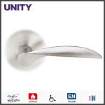 Stainless Steel Fire Door Lever Handle EN1906 and EN1634 Satin Finish