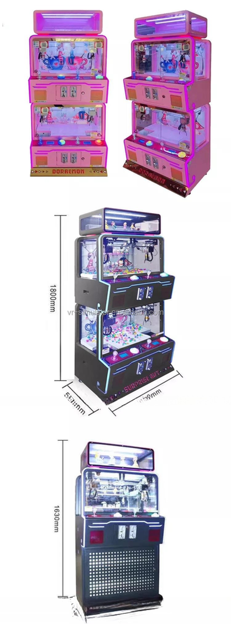 Dreamland Factory Price Coin Operated Plush Prize Gift Games Crane Toys Machines Mini Gifts Claw Machine