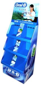 Wholesale Snack Corrugated Cardboard Display Blue / Green Color Knocked Down Packing from china suppliers