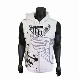 Wholesale Custom Made Casual Sport Clothes Men Sublimation Sleeveless Hoodie Top from china suppliers