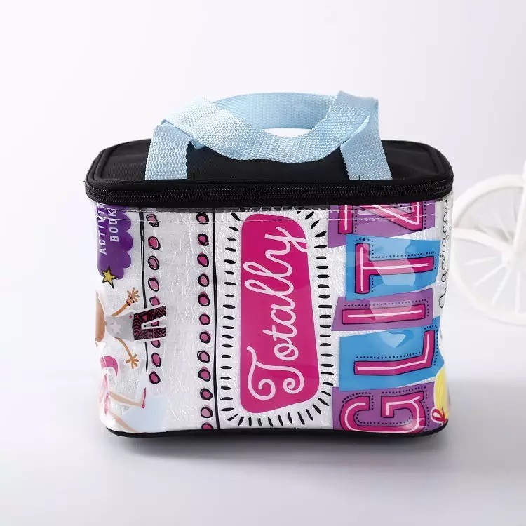 Sublimation Printed Insulated Beer Cooler Bags , Blue 6 Pack Insulated Cooler Bag