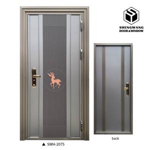 Wholesale Customized Size Hotel Swinging Stainless Steel Door Heat Transfer Print Metal Louver Doors from china suppliers