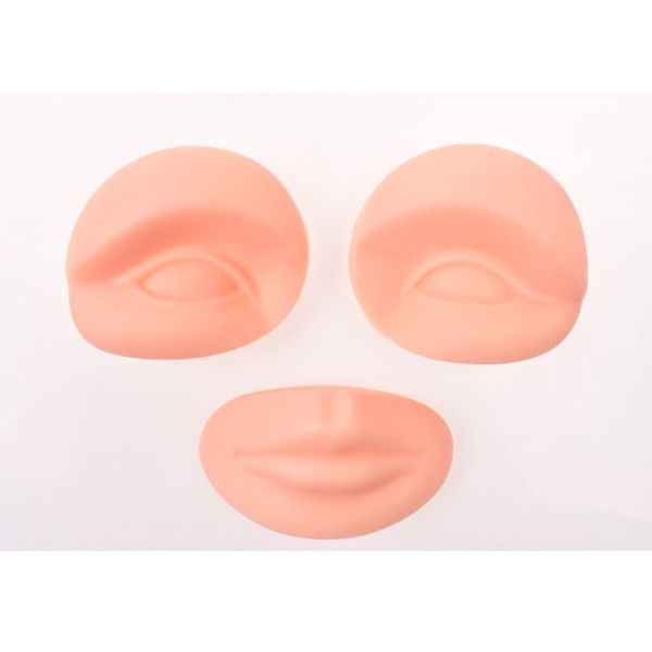 3D Replaceable Eyes + 1 pc Lip Permanent Makeup Practice Skin Washable