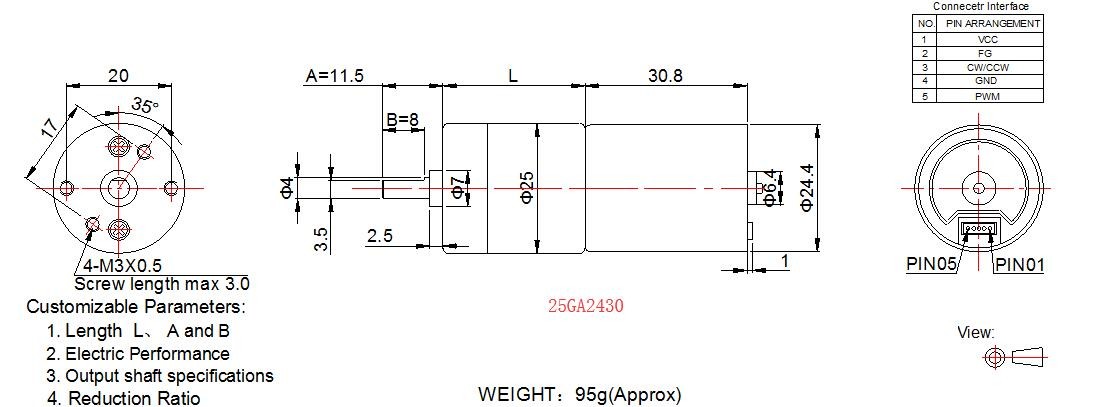 Micro DC Gear Motor 12v 24v Metal Gear Motor With DC Brush / Brushless Motor