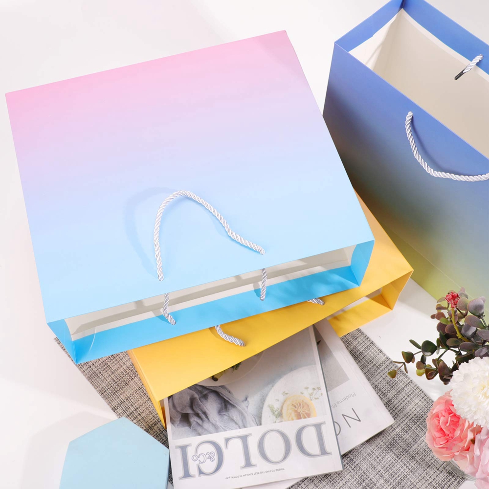 Custom Recycled Retail Carry Cardboard Boutique Shopping Gift Tote Paper Bag Ideal