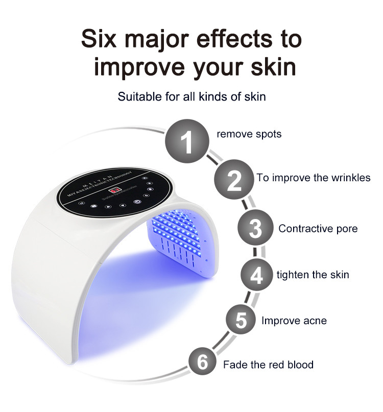 7 Colors Red Blue Light Therapy Mask LED Light Therapy Facial Photon Mask