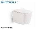 Ceramic Square Wall Hung Toilet European Water Closet 515*360*350 mm Size