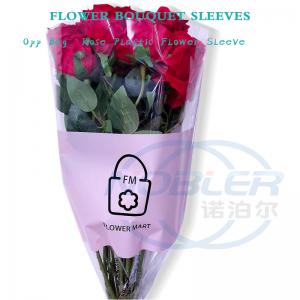 Wholesale Clear Custom Printing Opp Flower Bouquet Sleeves Single Rose Diy Gift Packaging from china suppliers