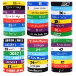 Custom Printed Silicone Wristbands Basketball Games Star Ball Promotion Multi