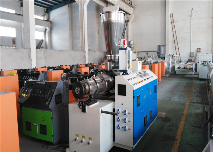 Plastic Conical Twin Screw Extruder Pvc Pipe Extrudsion Machine