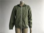 100 Green Cotton Hooded lightweight Jacket Mens Medium Trench Coat Matt Sliver