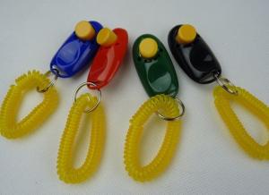 Wholesale Big Button Pet Dog Cat Training Clickers, click with wrist bands from china suppliers