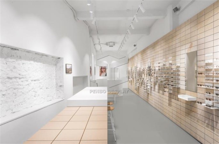 Retail Glass Eyeglasses Display Showcases For Optical Shop