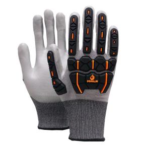 Anti Cut Anti Slip Knuckle Protection Gloves 18 Gauge PU Coated Work Gloves