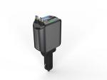Retractable Cable 4 In 1 USB Car Charger 120W Fast Car Phone Charger