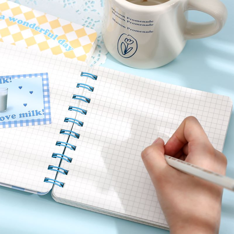 College Student Stationery Square Notebook with Blank Fruits Cover and 128 Inner Pages
