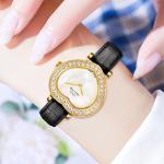 Charming Multifunctional Leather Strap Waterproof 3ATM Quartz Watch For Women