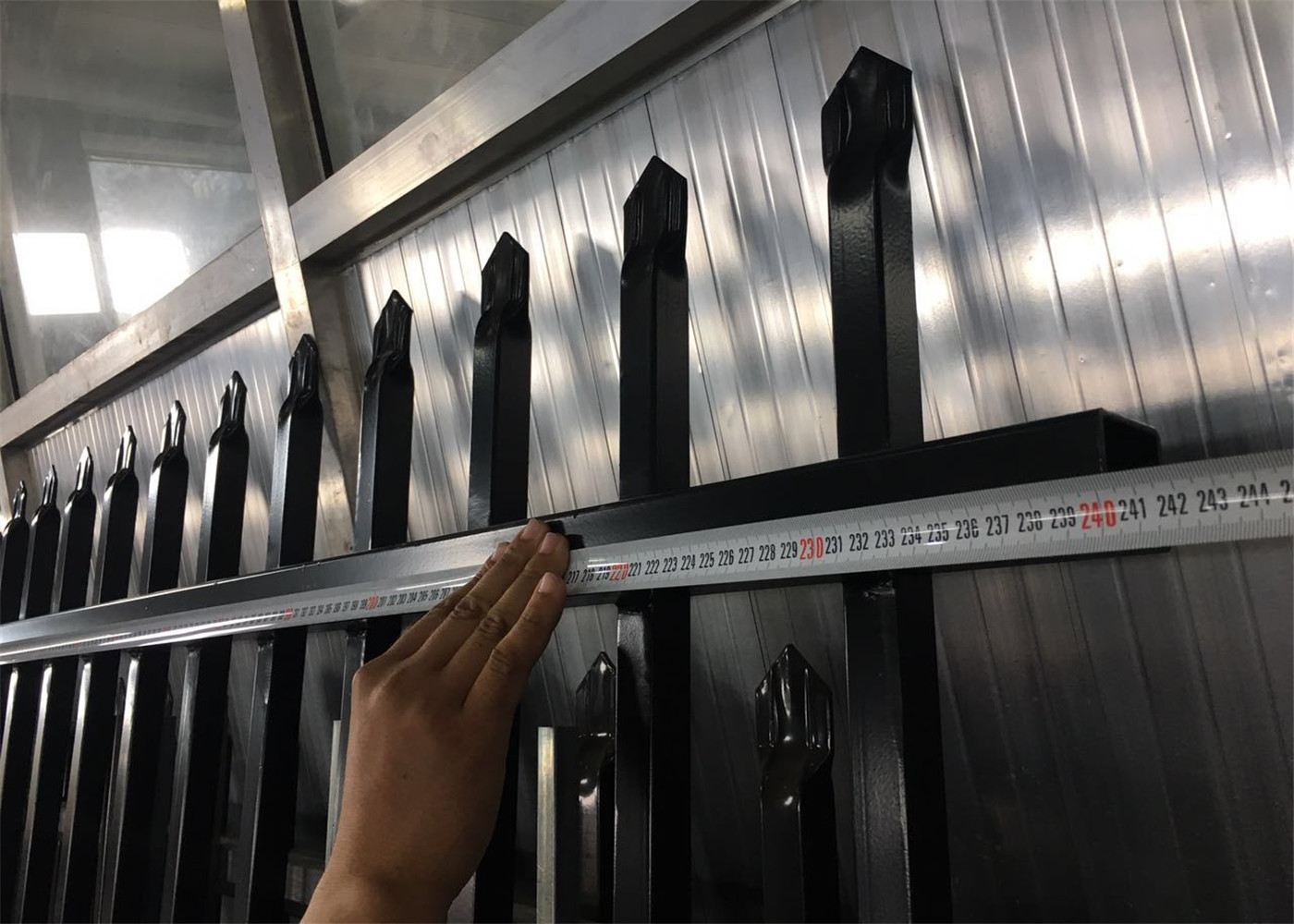 1800mm*2350mm width tubular Hercules fencing panels, garrison panels rail 50mm*50mm*1.6 thick for commercial building
