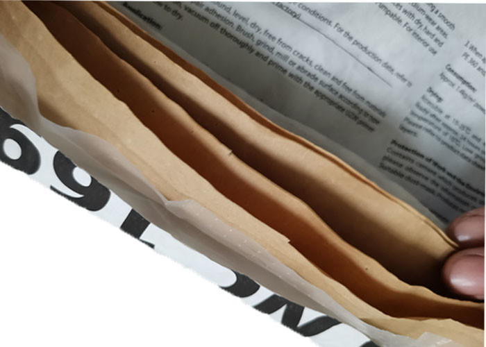 Waterproof 3 Ply Multiwall Paper Bags Square Block Bottom Cement Packaging Paper Bag