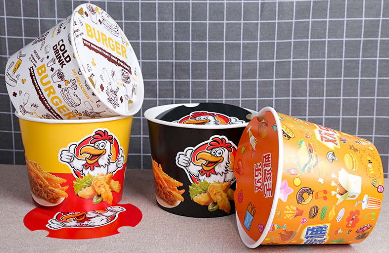Paper Fried Chicken Bucket Happy Family Bucket Paper Food Buckets With Lid