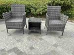 Garden Compact Rattan Table And Chairs Large Outdoor Garden Sets