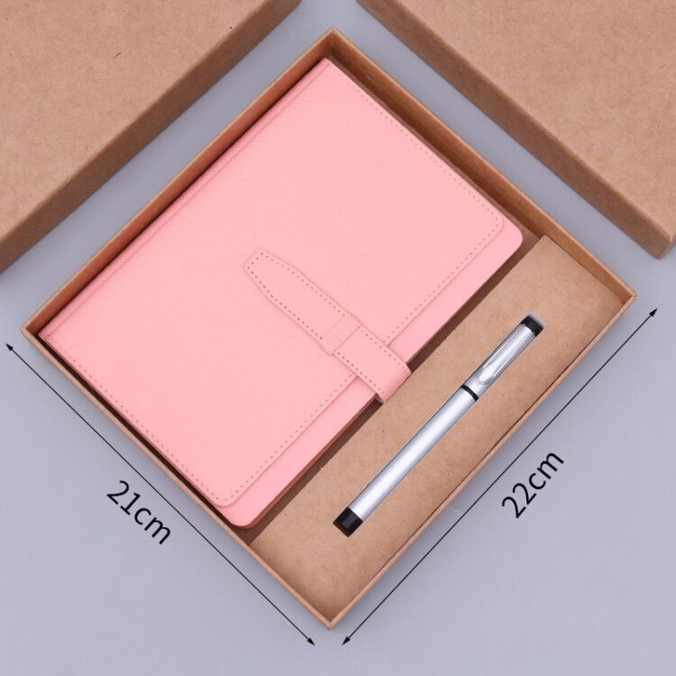 A5 PU Leather Notebook Set With Pen For Business Promotion And Customized Inner Pages
