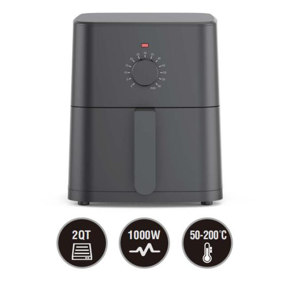 OEM 2QT Electric Air Fryer with Safe Over-heating Protection 1000W Hot Air Fryer