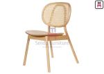 Ash Wood Round Cane Back Armless Dining Chair 0.36cbm