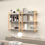 Wooden Wall Mount Painting Storage Shelf White For Bedroom Living Room Office
