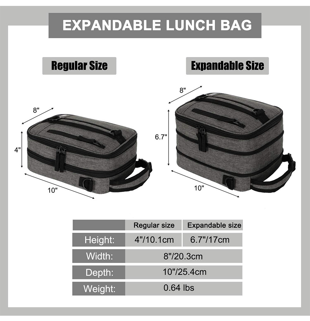 Expandable picnic tote bag With Adjustable Shoulder Strap