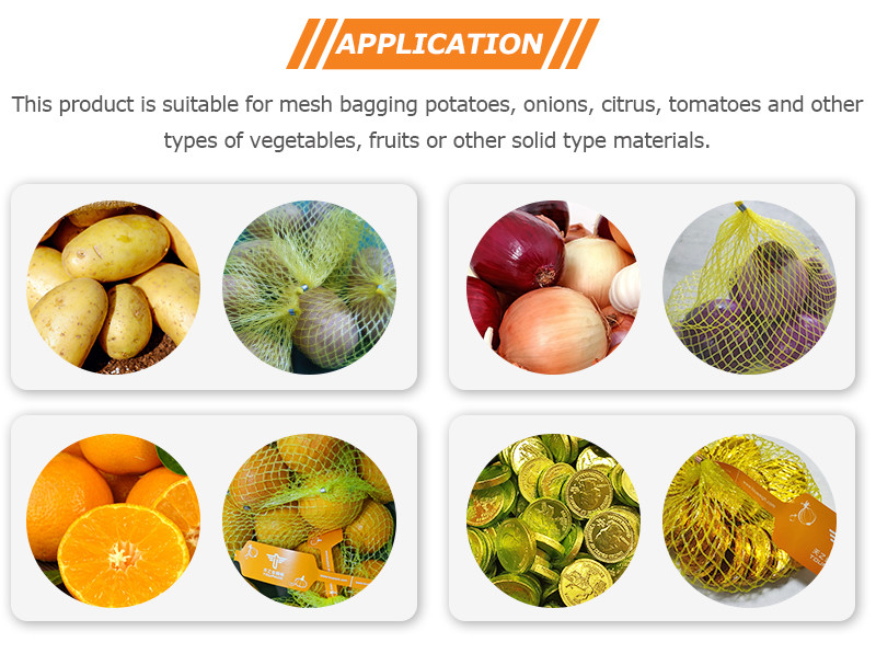 Automatic Potato Mesh Bag Clipping Packing Machine Net Bag Packing Machine For Fruits Vegetable