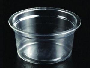 Wholesale 0.75oz/30ml clear disposable PET portion cup/ take away 0.75oz ice cream PET cups/Plastic Clear Sauce PET Cup with lids from china suppliers