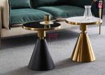 Round Marble Stainless Steel 0.25cbm Seam Low Table